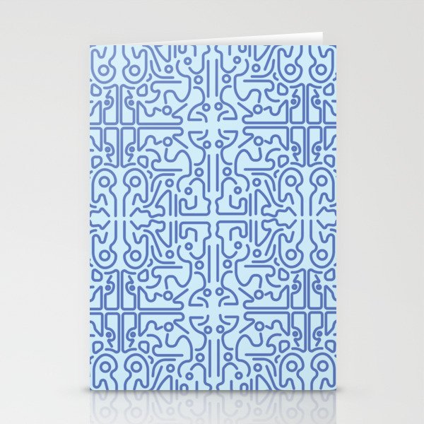 Blue Costal Modern Chinoiserie Stationery Cards