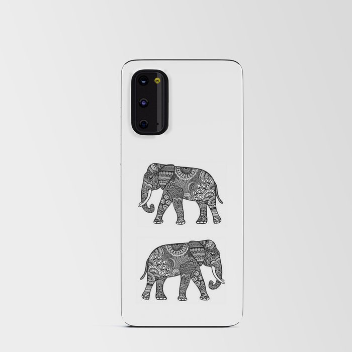 Zentangle elephant pattern Android Card Case