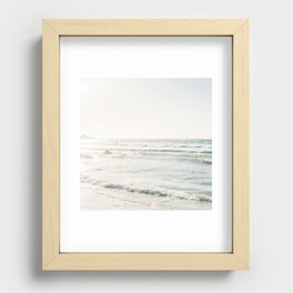 Surfing at Monterey - California Coast Sunset - Pacific Ocean Surf Travel Photography Recessed Framed Print