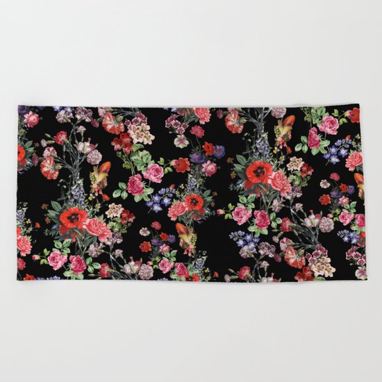 Botanic Pattern Beach Towel