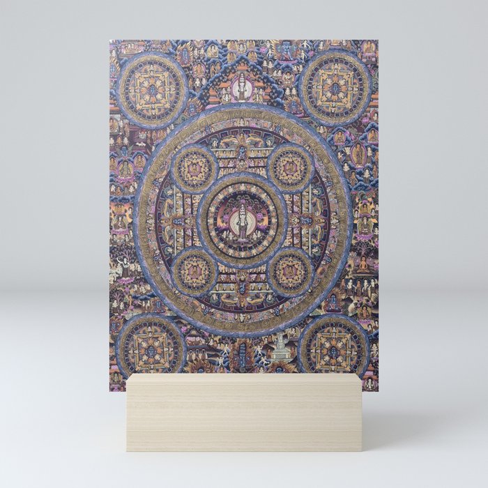 Buddhist Mandala of Five Circles Mini Art Print