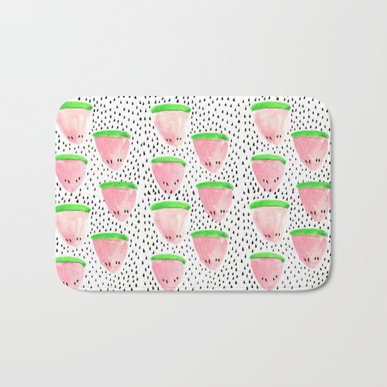 Watermelon Print II Bath Mat