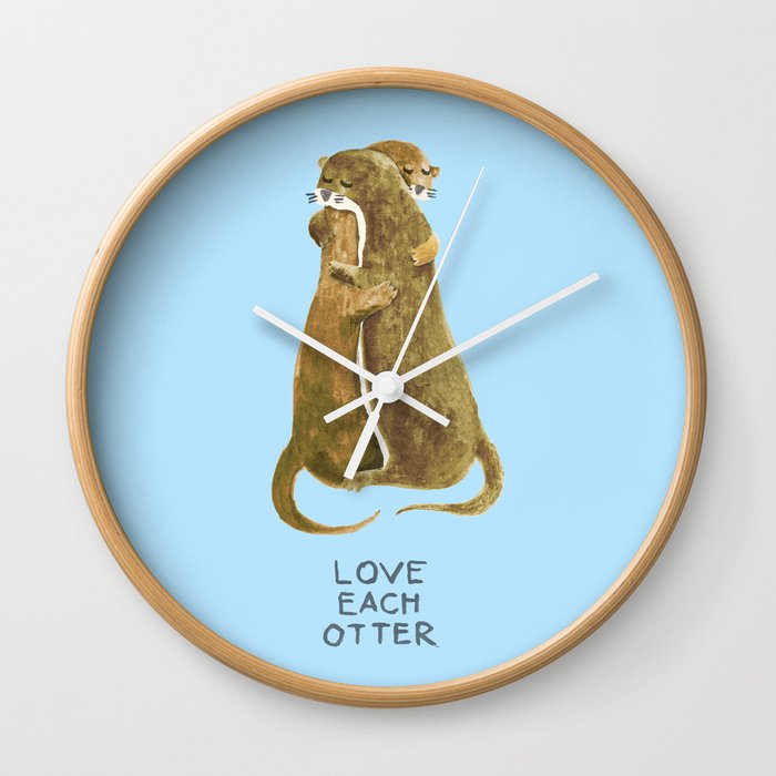 Love each otter Wall Clock