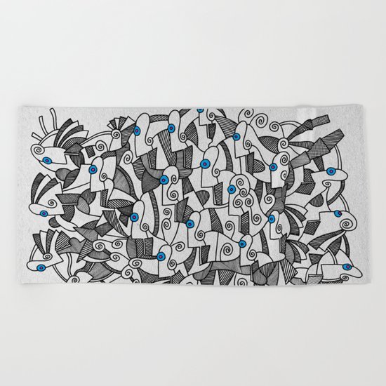 - fresque_02 - Beach Towel