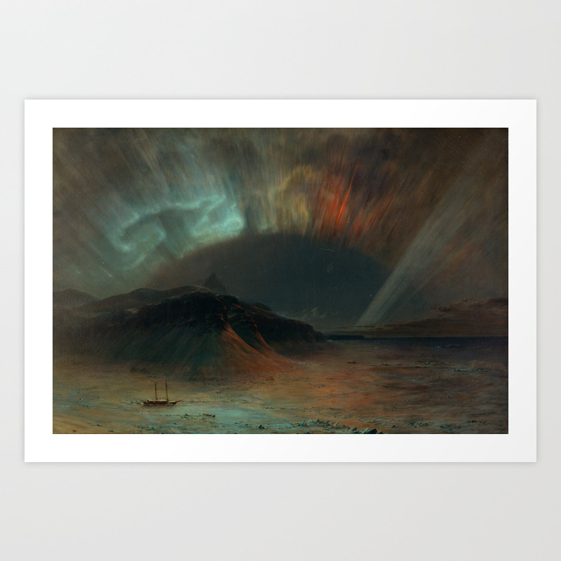 Aurora Borealis By Frederic Edwin Church 1865 Art Print By Fineearthprints Society6