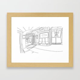 German Subway Study Framed Art Print