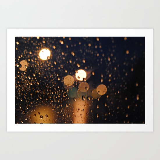 rain bokeh Art Print