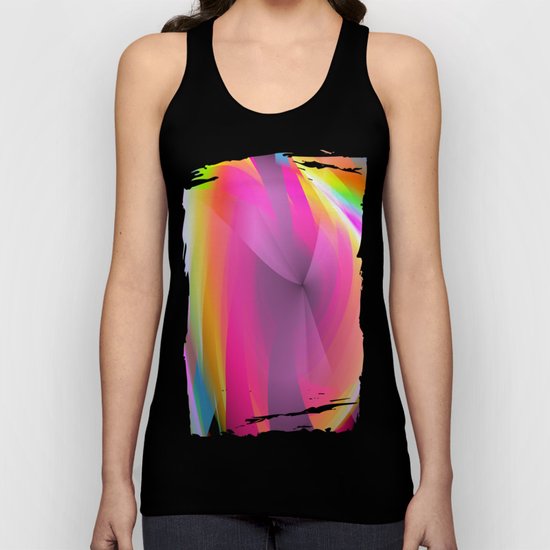 Abstract in rainbow colors and an optical effect Unisex Tank Top