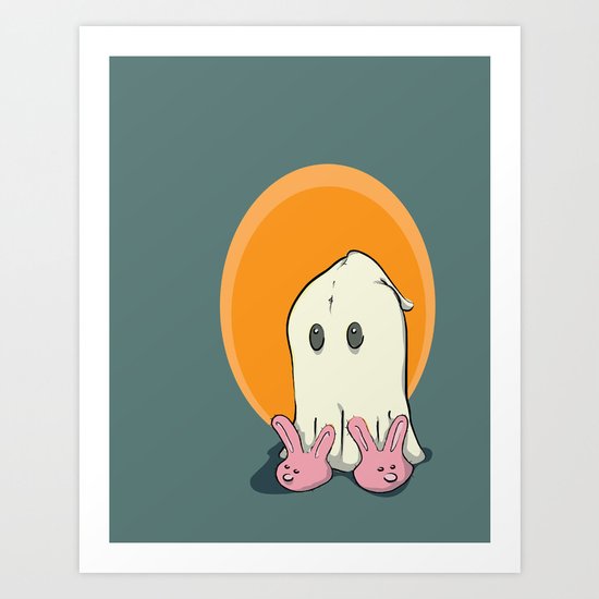 Ghost Slippers Art Print