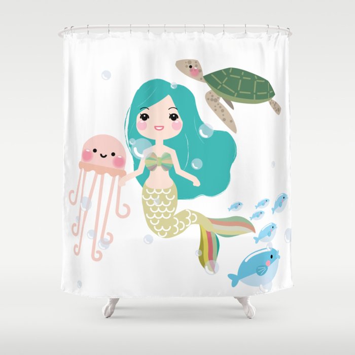 The Little Mermaid Shower Curtain By Aslai Society6