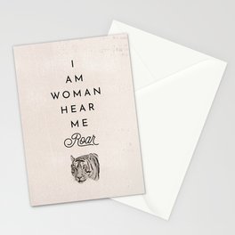 I Am Woman Hear Me Roar Stationery Card