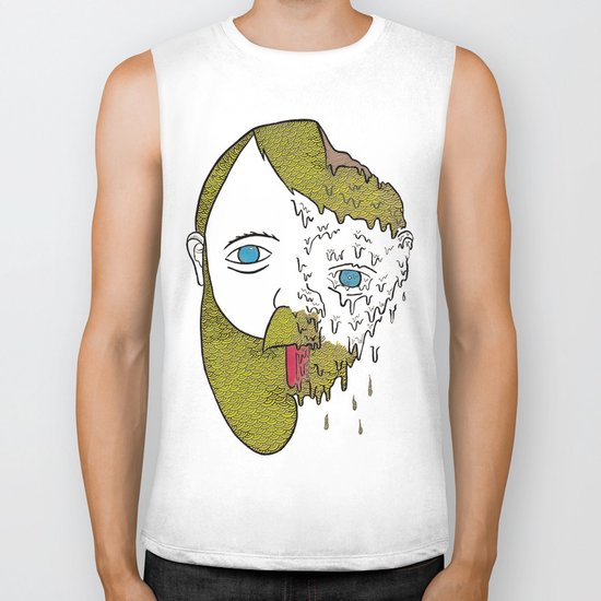 Face Melter Print Biker Tank