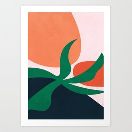 Abstract Modern Plant, Scandinavian Art Print