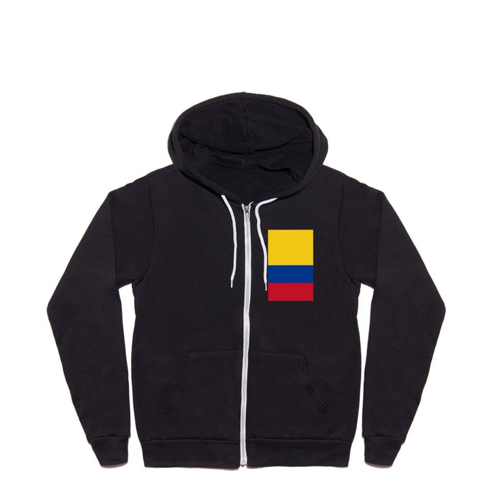 Colombian Flag - Flag of Colombia Full Zip Hoodie by Flags of the World