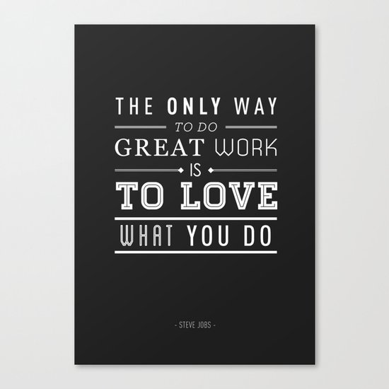 Type Poster - Steve Jobs Canvas Print