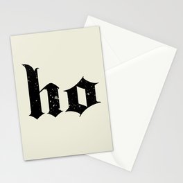Ho Stationery Cards | Curated, Yule, Vintage, Occult, Gothic, Holiday, Distressed, Xmas, Goth, Lettering 