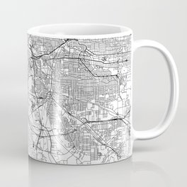 Cleveland White Map Mug