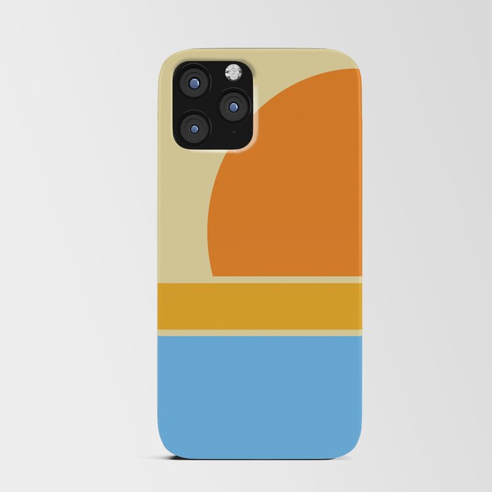 Sunset II - Minimalistic Colorful Wavy Retro Design Art Pattern Geometric iPhone Card Case