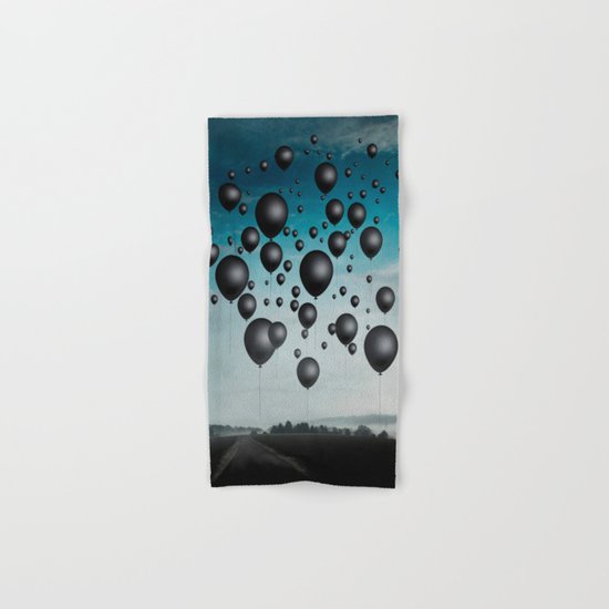 In Limbo - black balloons Hand & Bath Towel