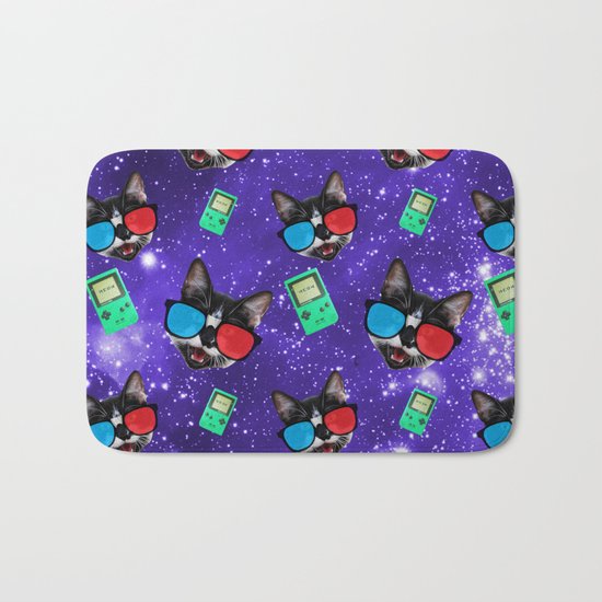 Nerdy Cat Bath Mat