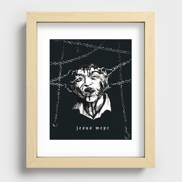 Jesus Wept Recessed Framed Print