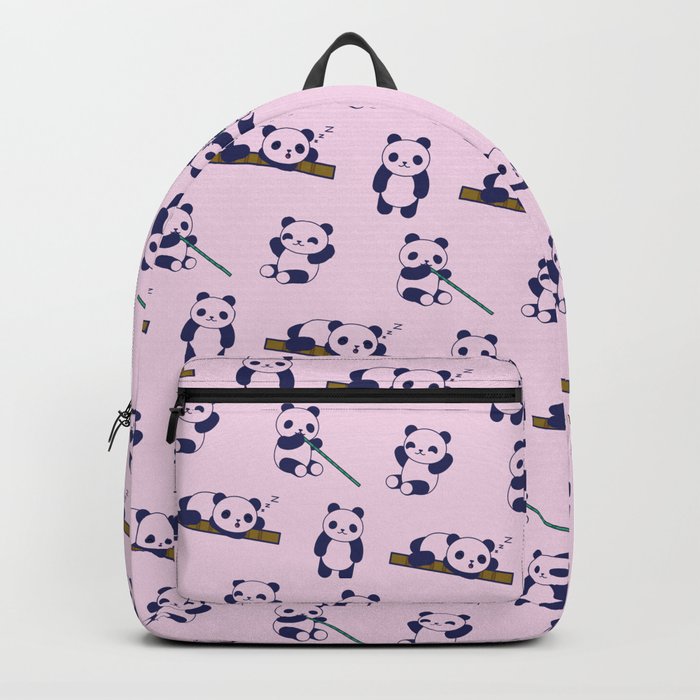 Cartoon Panda Pattern (Pink) Backpack