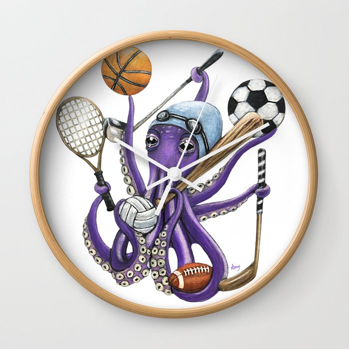 "Octo Coach" - Octopus Sports Wall Clock