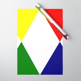 Primary colored triangles Wrapping Paper