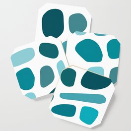 Geometric minimal color stone composition 7 Coaster