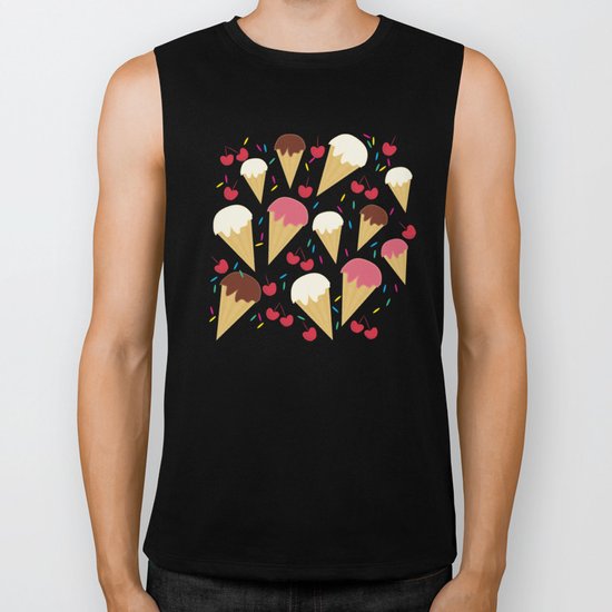 Ice Cream Cones Biker Tank