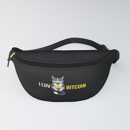 I Luv Bitcoin Cat Cryptocurrency Btc Cat Fanny Pack