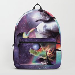 Space Cat Riding Unicorn - Laser, Tacos And Rainbow Backpack | Cat, Rainbow, Cosmic, Unicorn, Taco, Laser, Epic, Crazy, Lasereyes, Tacos 