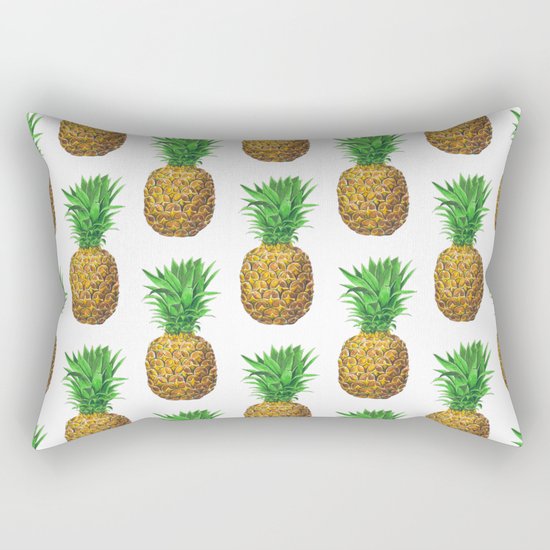 Pineapples, tropical fruit pattern design Rectangular Pillow