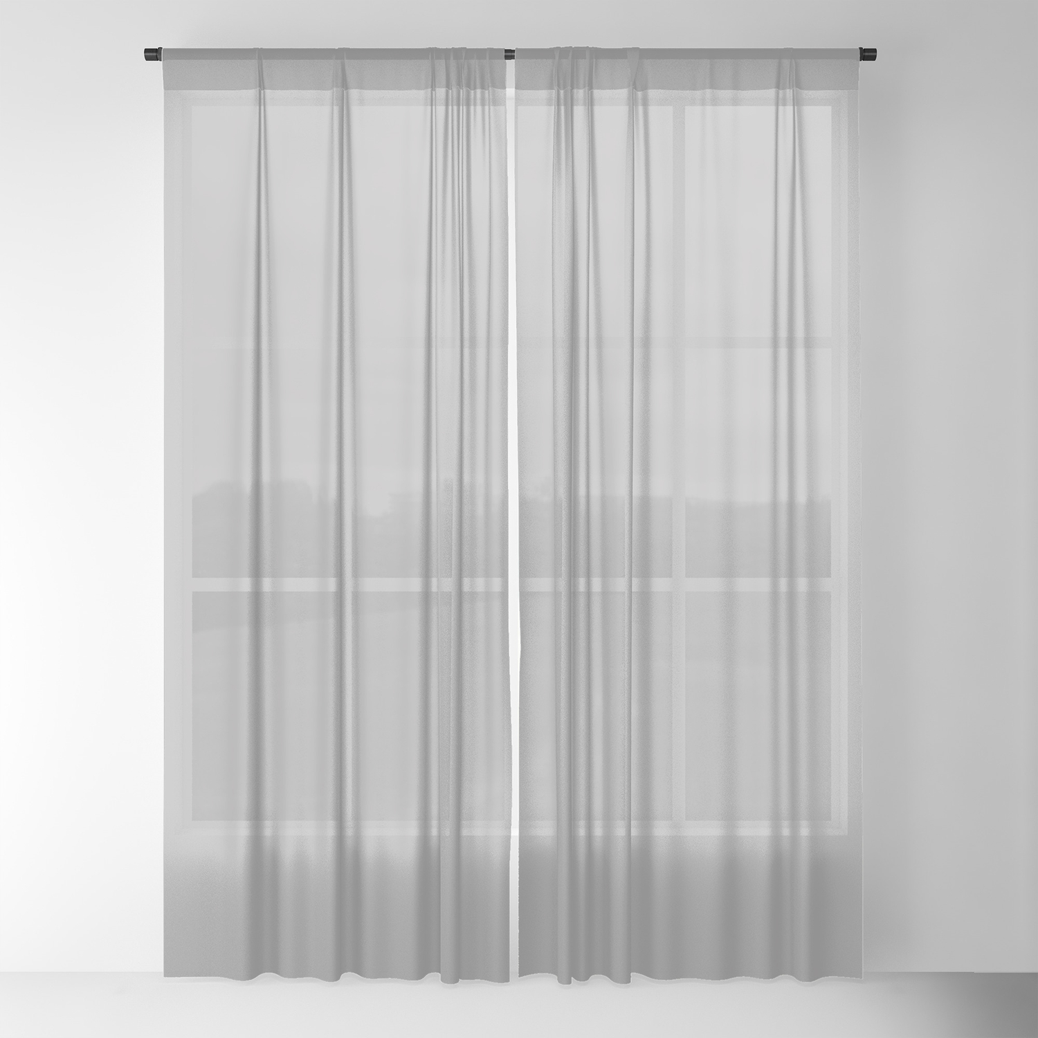 Azalea Heaven Light Shady Gray Sheer Curtain By Nancyjcreates