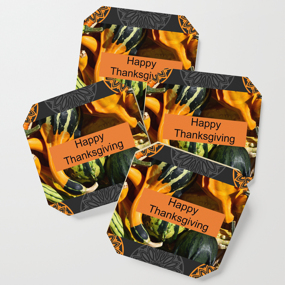 Happy Thanksgiving Coasters by society6comjudydcreates