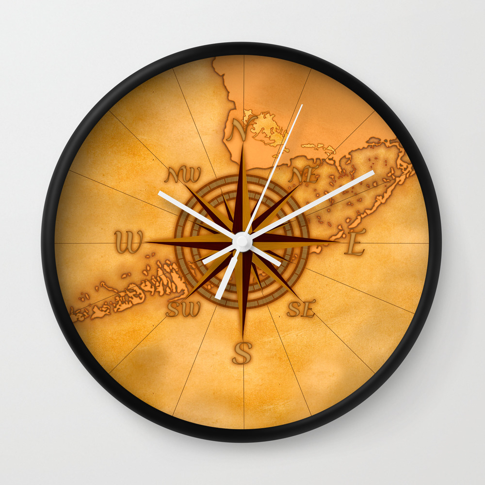 Antique Style Comp Rose Wall Clock Antique Style Comp Rose Wall Clock