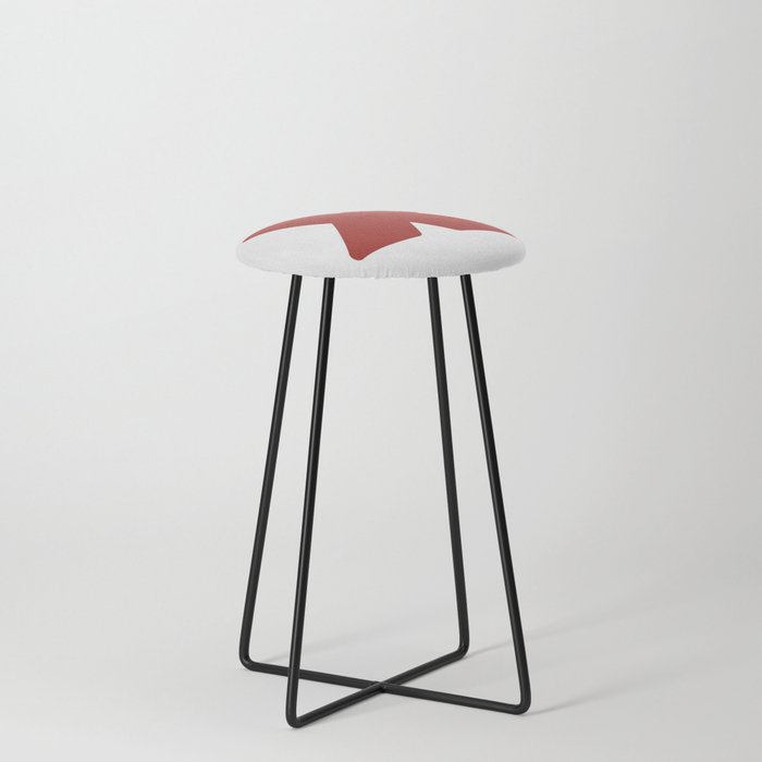 x (Maroon & White Letter) Counter Stool