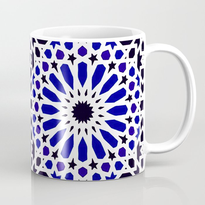 N8 | Epic Original Blue Moroccan Geometric Artwork. Coffee Mug