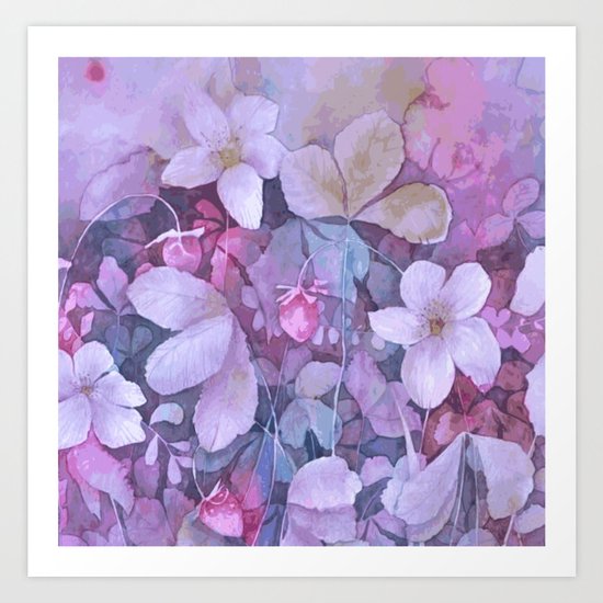 Purple flowers Art Print