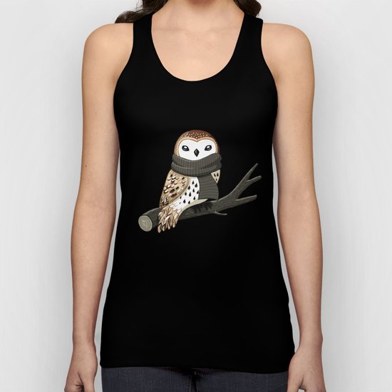 Winter Owl Unisex Tank Top