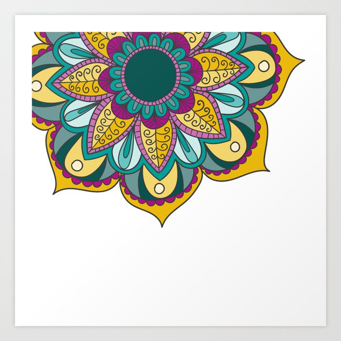 Mandala Series - Sunflower Art Print