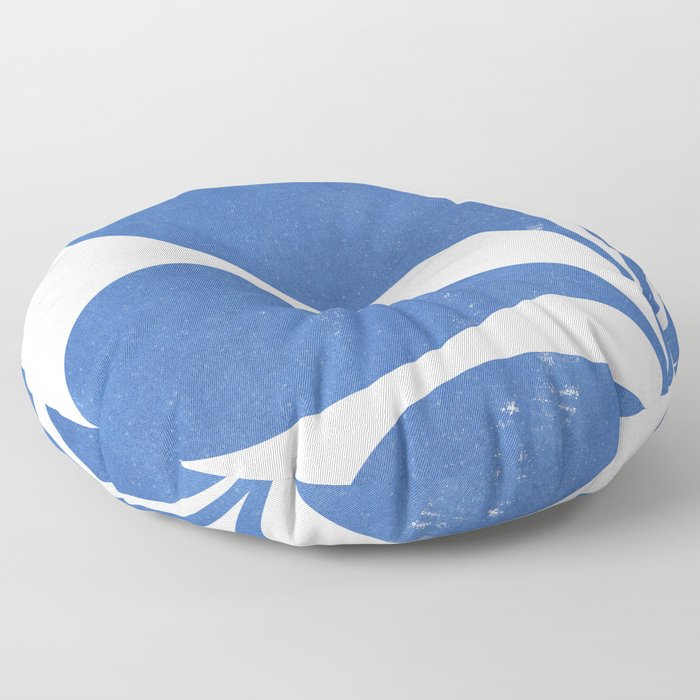 blue palm Floor Pillow