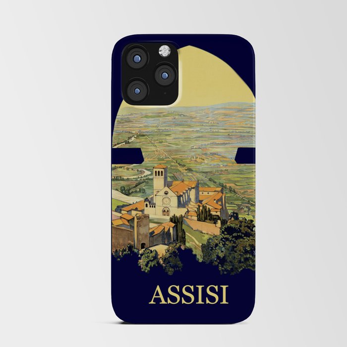 Vintage Litho Travel ad Assisi Italy iPhone Card Case