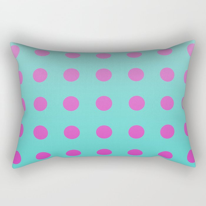 pink and aqua gradient 4 Rectangular Pillow
