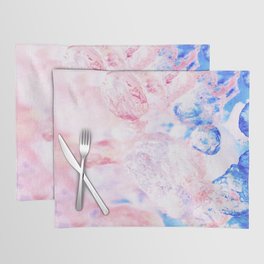 crushed crystal pink and blue impressionism texture Placemat