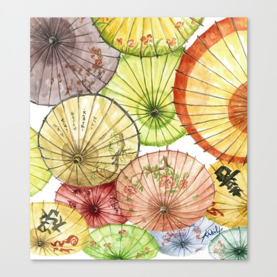 Paper Umbrellas Canvas Print