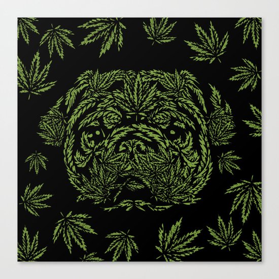 Marijuana of Pug Canvas Print