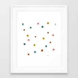 Organic Dot Pattern Framed Art Print