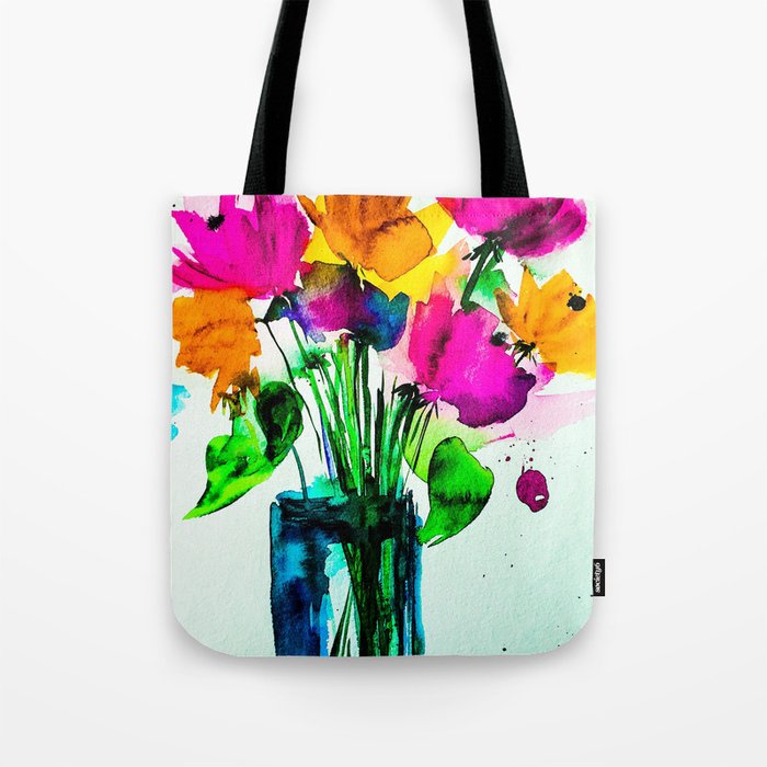 big colorful bouquet Tote Bag by Shiva121 | Society6
