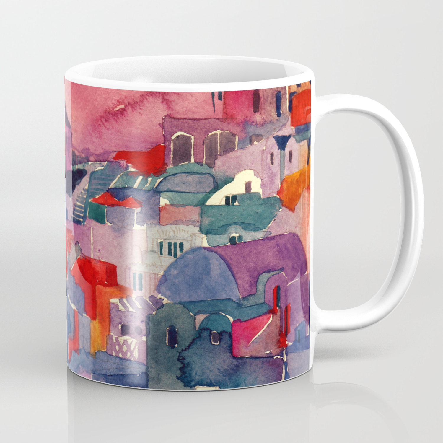 Sunset On Santorini Coffee Mug By Takmaj Society6